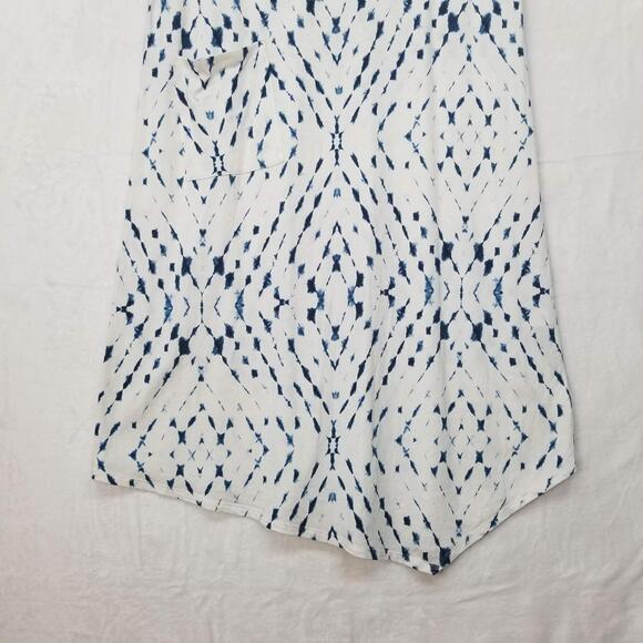 Pure Jill by J Jill Asymmetrical Midi Tank Dress Womens Medium White Blue Casual - Picture 4 of 10